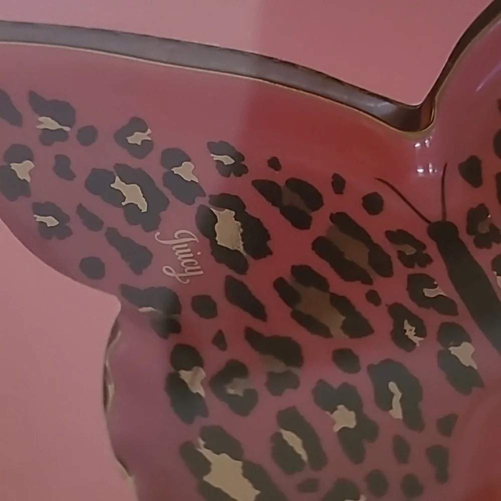 Juicy Couture Pink Leopard Trinket Tray Set